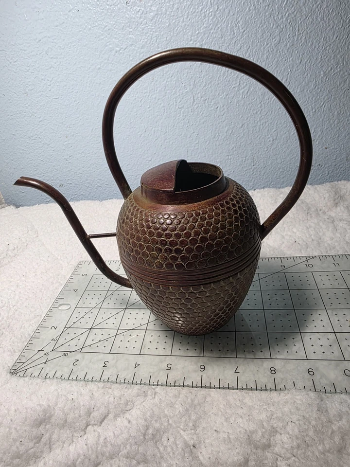 Lata de água vintage de bronze fundido/cobre para plantas Bonzai - Imagem 2 de 4