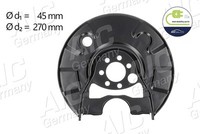 AIC Spritzblech, Bremsscheibe Hinterachse Rechts U.A. FüR Seat, VW