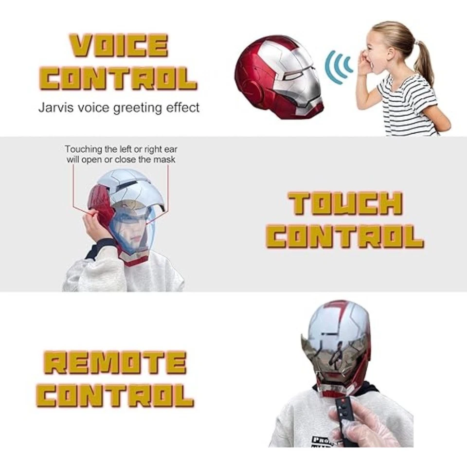Autoking Iron Man Helmet MK5 1/1 Voice-controlled Mask Transform Cosplay Prop - Image 3 of 4