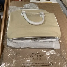 NEW 2008 NINA RICCI TAN CANVAS WEEK END HANDBAG - PROMOTIONAL GIFT - 0065032525