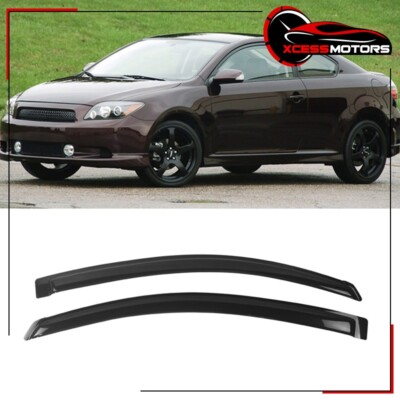 Fits 05-10 Scion TC Acrylic  Slim Style Window Visors Rain Vent Deflectors 2PCS
