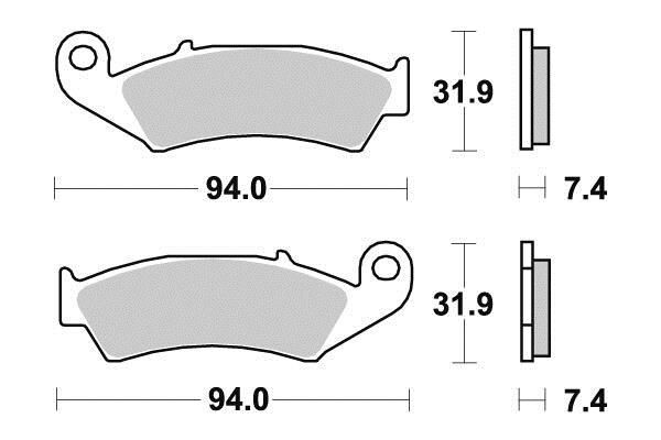 Plaquettes de frein pour Honda XR 250 600 R garniture premium haute endurance thermique