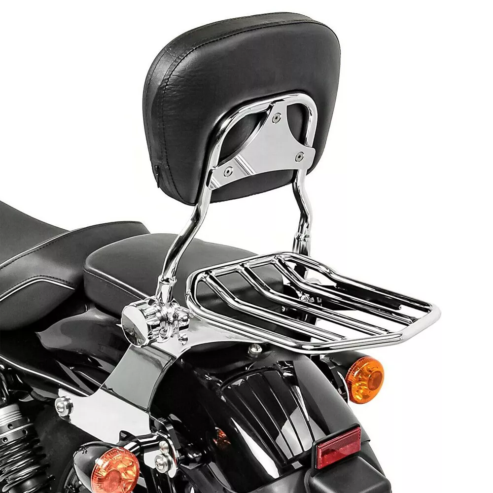 Adjustable Sissy Bar Backrest Luggage Rack For Harley Electra