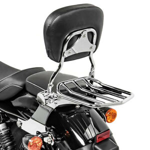 Adjustable Sissy Bar Backrest & Luggage Rack For Harley 97-08 Road King  Glide FL | eBay