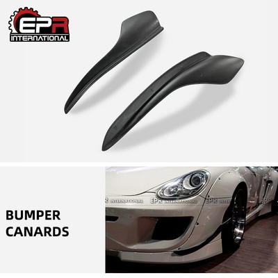 For Porsche 987 Cayman 09-12 Wide Body Kit RB Style Front Bumper Canards FRP