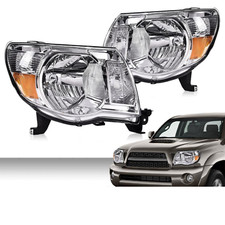 For 2005-2011 Toyota Tacoma Halogen Headlight Headlamp Housing Chrome Leftright