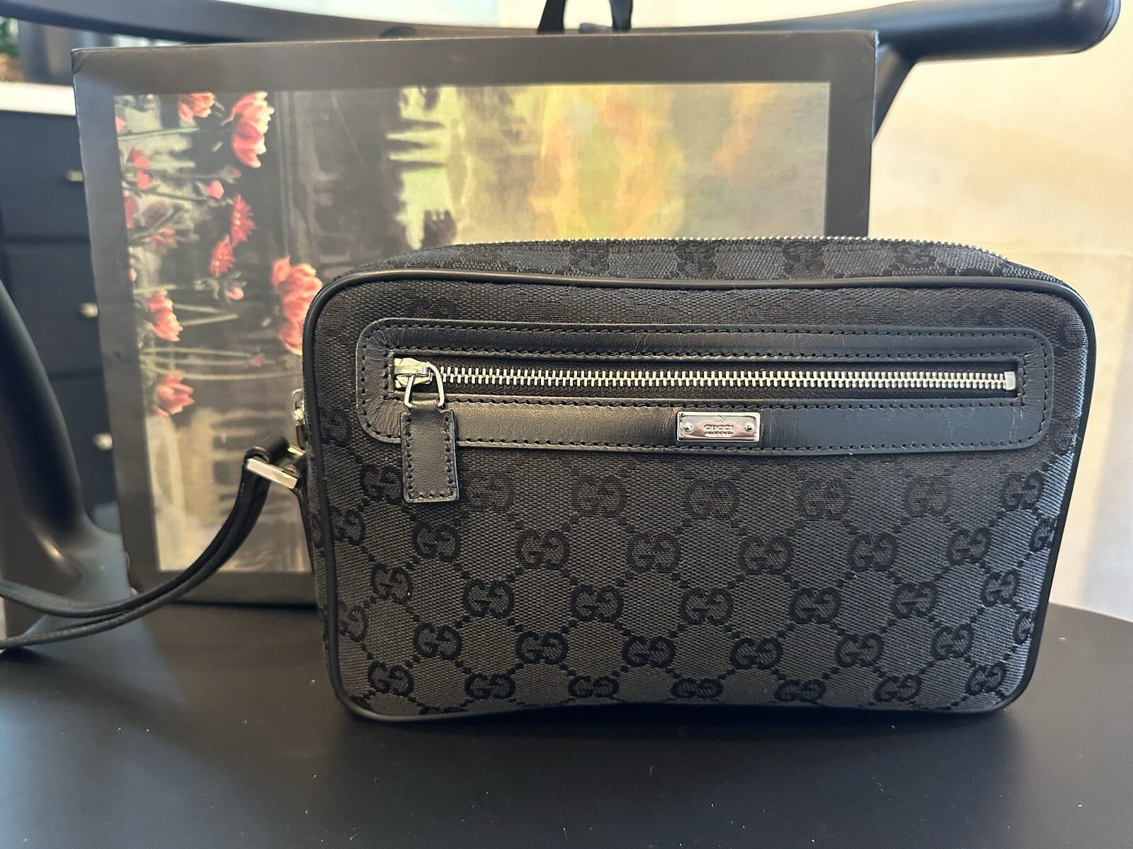 SAC POCHETTE TOILE GUCCI GG