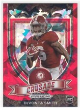 DeVonta Smith 2021 Panini Prizm Draft Picks Prizms Red Ice RC #165 Crusade