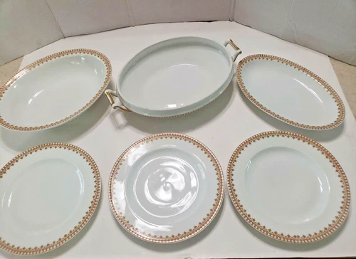 Set Of 6 Piece HAVILAND LIMOGES FRANCE D.H. HOLMES NEW ORLEANS Dishes