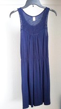 Old Navy Women Size XS Navy Blue Crochet Accent Sleeveless Sun Dress Pre-owned