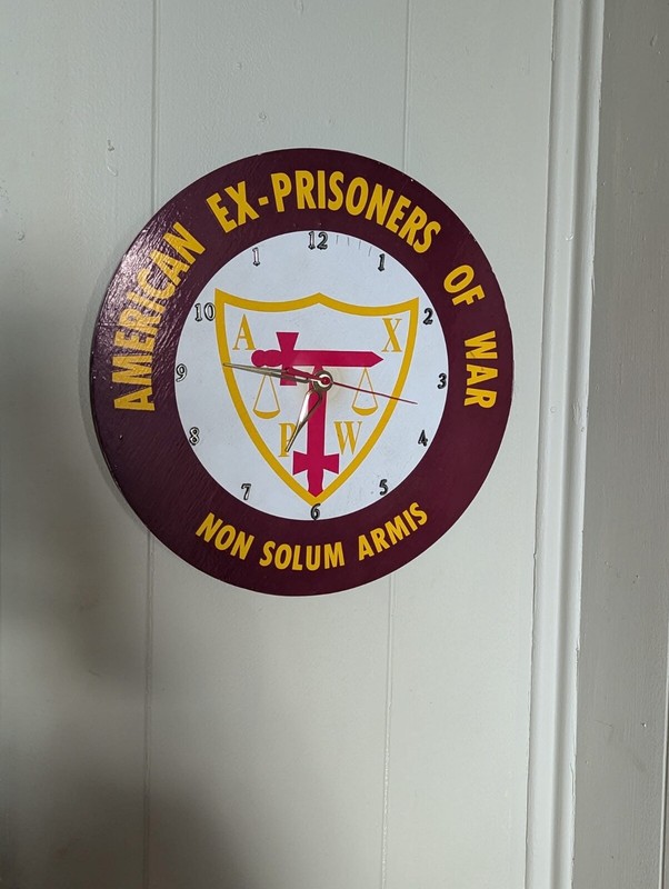 ww2 prisoner of war association clock wwii Folk art mighty 8th eighth Air Force