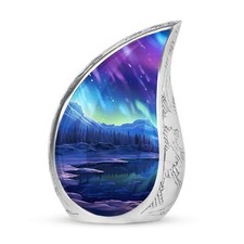 Aurora Reflections Lake Mini Urn For Ashes - Urn For Ashes For Women - Tiny Urn