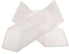 vtg White Chiffon Neck Scarf Pussy-bow Scarf Bowtie HOSTESS AIRPLANE 70s