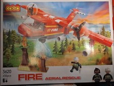COGO Feuerwehr Flugzeug Luftrettung Klemmbausteine  3620