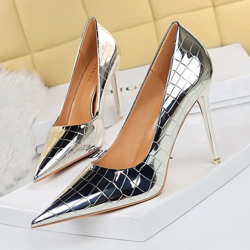 Moda Mujer Bombas Tacones Altos Zapatos Básicos Bomba Boda Zapatos Tacones de Aguja Lote - Imagen 15 de 38