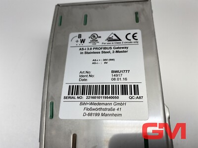 Gateway Bihl+Wiedemann BWU1777 – ASi-3 PROFIBUS, 2 Master, Unità Interfaccia RS232, Usato - Foto 5