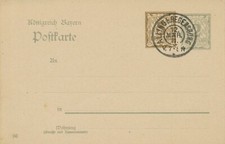 BAYERN "ALLING b. REGENSBURG" (SINZING) K1 auf 3 + 2 Pf AH-GA 1911, Geburtstag