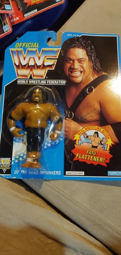 1993 WWF HASBRO FATU HEAD SHRINKERS SEALED MOC WWE...