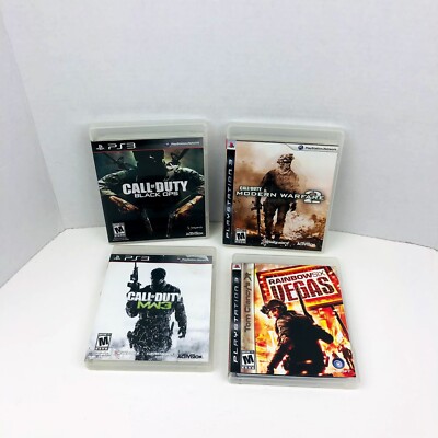 Call Of Duty Black Ops Modern Warfare 2 3 Tom Clancys Rainbow Six Vegas PS3 Lot