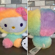 Sanrio HELLO KITTY Plush Teddy Bear Rainbow Sherbet Colorful Costume / 7 / NEW