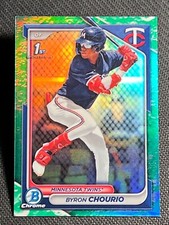2024 Bowman Chrome 1st GREEN LUNAR REFRACTOR Byron Chourio, item 1