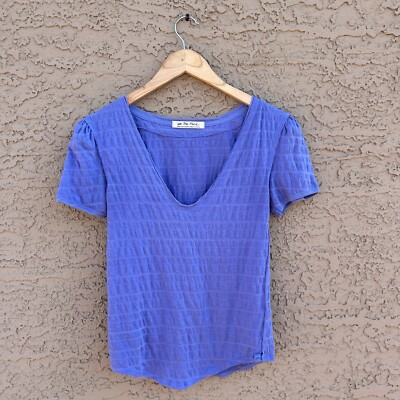 Free People Sugar Cube Short Sleeve Scoopneck Tee Small