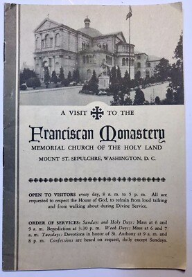 Mount St Sepulchre Washington DC A Visit To the Franciscan Monastery Booklet Map