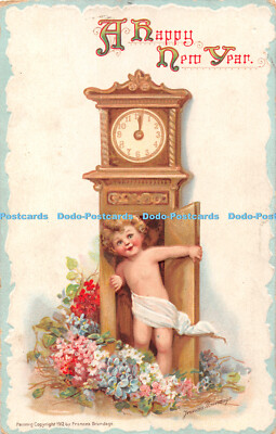 R444492 Ein frohes neues Jahr 1912 Frances Brundage Grußkarte Postkarte Serie Nr