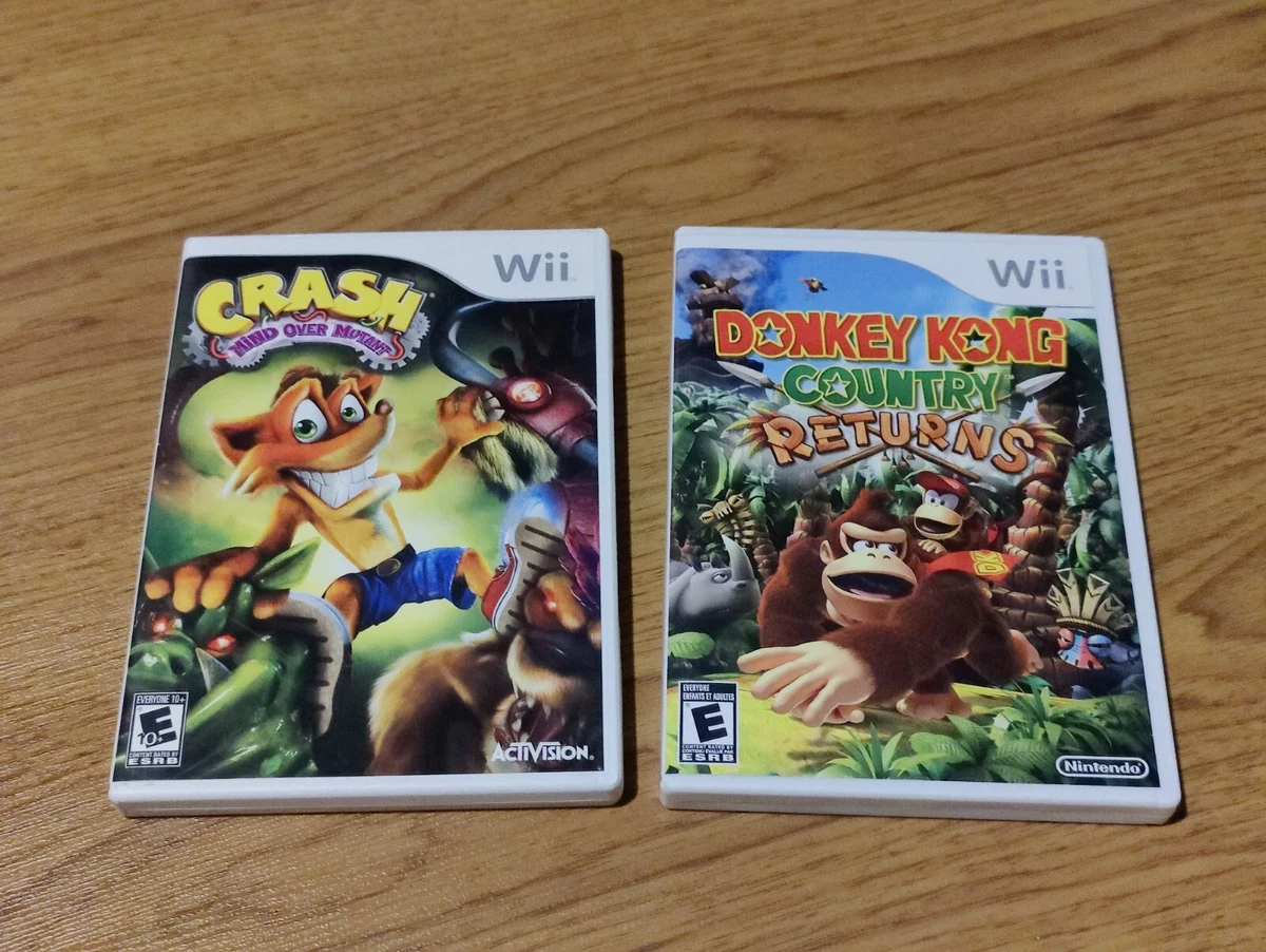 Crash Mind Over Mutant Donkey Kong Nintendo Wii Complete TESTED
