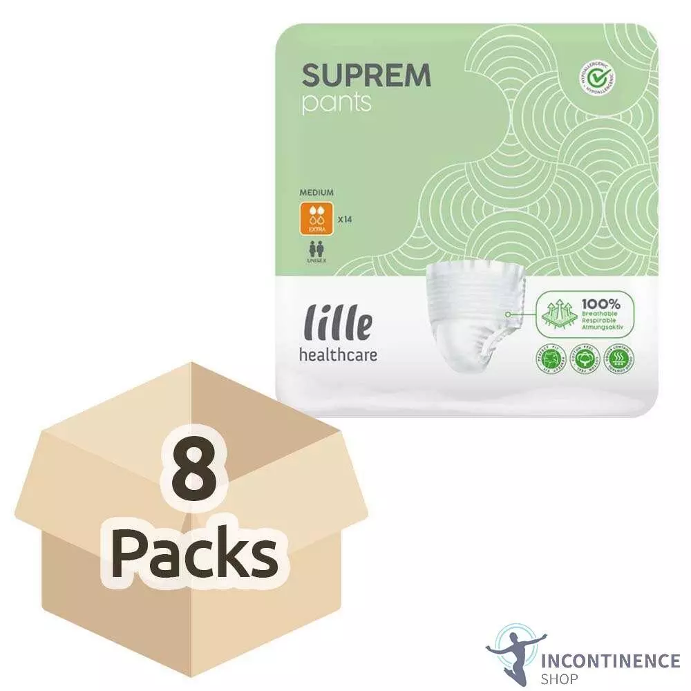 8x Pantalon d'incontinence Lille Suprem   Extra   Medium   Paquet de 14   1300ml