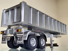 Custom made Toy Aluminum Dump Tipper Bed Trailer Tamiya 1/14 King Grand Hauler
