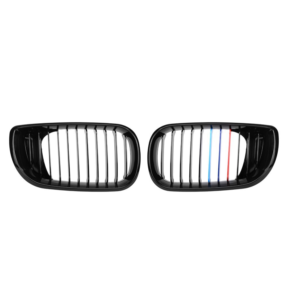 Gloss Black M Color Front Kidney Grill For BMW E46 3 Series Sedan LCI gloss-black-m-color-front-kidney-grill-for-bmw-e46-3-series-sedan-lci