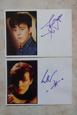 R. Orzabal & C.Smith ''Tears for Fears'' Autogramme signed je 10x15 cm Karteikarte