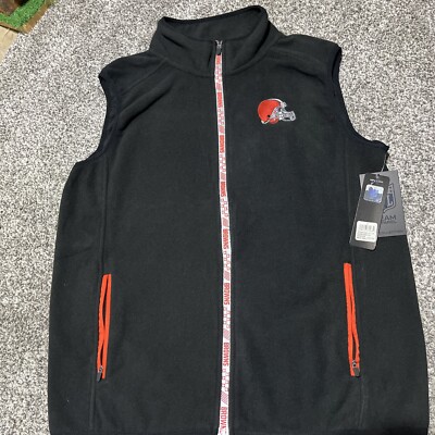 Zip Vest Cleveland Browns Vest Men's Antigua Gray Cleveland Browns