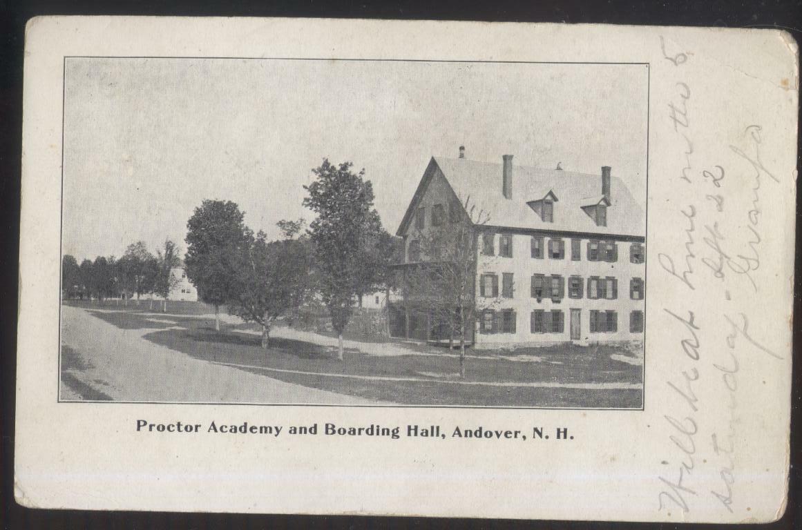 Proctor Nh Postcard ANDOVER New Hampshire/NH Proctor Academy School & Boarding ...
