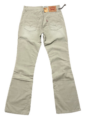 LEVIS 525 Cord GrÖße W30 L34 Bootcut slim fit Corduroy Damen hellgrau Flare