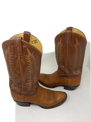 Tony Lama\'s Cowboy Boots size 12 vintage brown leather \