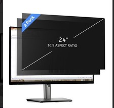 24  Privacy Screen Filter 2-Pack Anti Glare Blue Light for 16:9 Monitor Shield