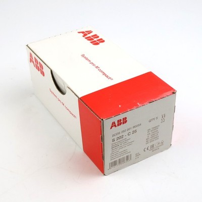 ABB Circuit Breaker S202-C25 2CDS252001R0254 (5pcs) original box