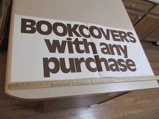 Baskin Robbins ice cream 1975 BOOKCOVERS premium banner store display sign 35"