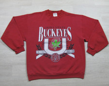 Vintage 90s Ohio State Buckeyes Crewneck Sweatshirt L University Football