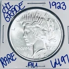 1923 SILVER PEACE DOLLAR AUTHENTIC HI GRADE U.S. MINT COIN FREE SHIPPING 6497