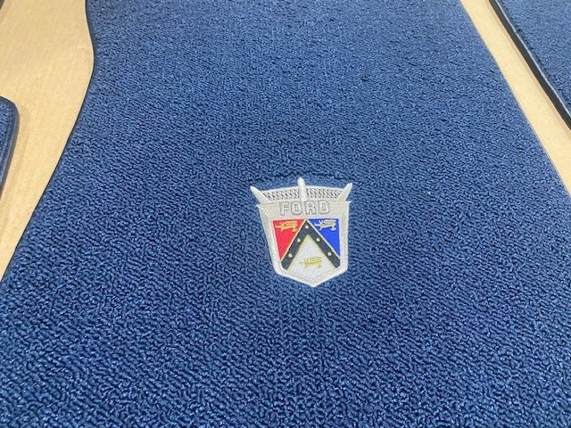 Alfombrilla Ford Galaxie 1965-1967 4 piezas bucle azul oscuro Foto 2 de 3