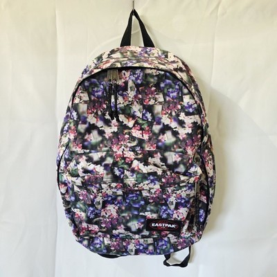 Eastpak Floral Pattern Backpack Flower Print School Bag Travel Daypack Pre-Owned