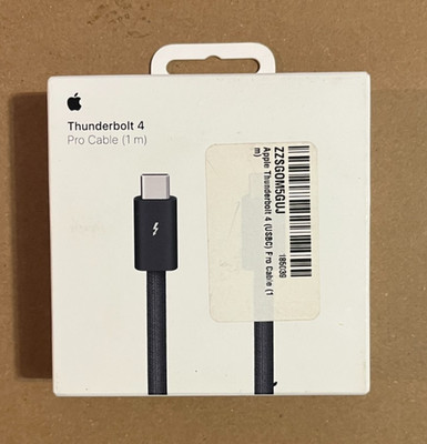 Apple Thunderbolt 4 Pro 1m Black USB-C Cable (A2804 / MU883AM/A) --- New