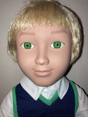 Cititoy My Life As A School Boy 18  Dressed Boy Doll Blonde Green Eyes Very Nice