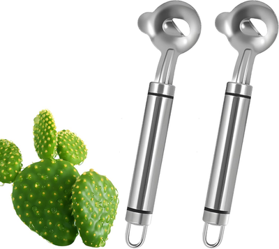 2 PCS Cactus Peeler Tool  Cactus Peeling Spoon, Pelador De Nopales,  Multi-Funct