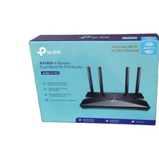 TP-LINK Archer AX1800 Wi-Fi 6 AX1800 Dual-Band Router, 4 LAN, USB, Black