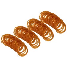 1.6" x 3/50" 500 Pcs Orange Elastics Rubber Bands for Office File Folder