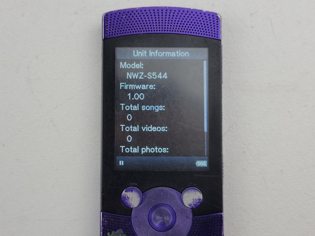 ばたけSONY WALKMAN NW-WS414 管理ナンバー2010 Sony Walkman NWZ-S544 - 8GB - Purple - Digital Media MP3 Player